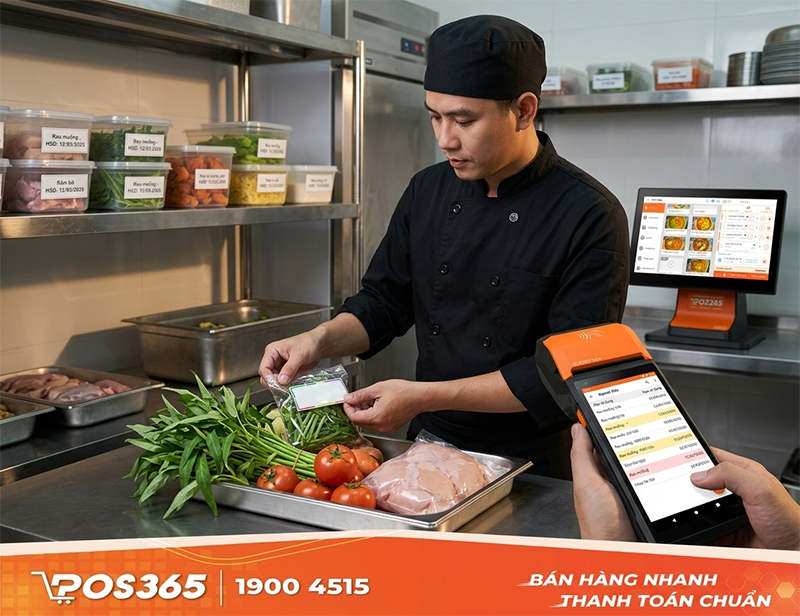 Quản lý nguyên liệu date ngắn, thực phẩm tươi sống chống lãng phí