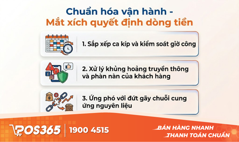 Chuẩn h&oacute;a vận h&agrave;nh - Mắt x&iacute;ch quyết định d&ograve;ng tiền