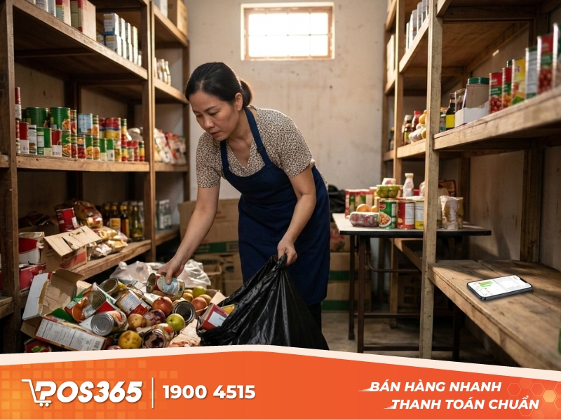 Dọn dẹp hàng hỏng vứt đi nhưng quên