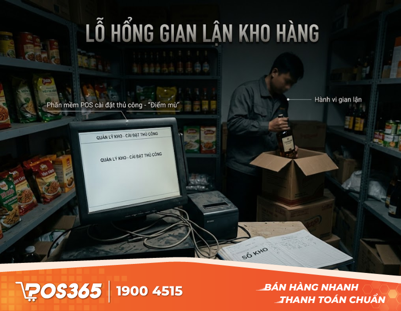 Lỗ hổng gian lận kho h&agrave;ng - Điểm m&ugrave; từ phần mềm c&agrave;i đặt thủ c&ocirc;ng