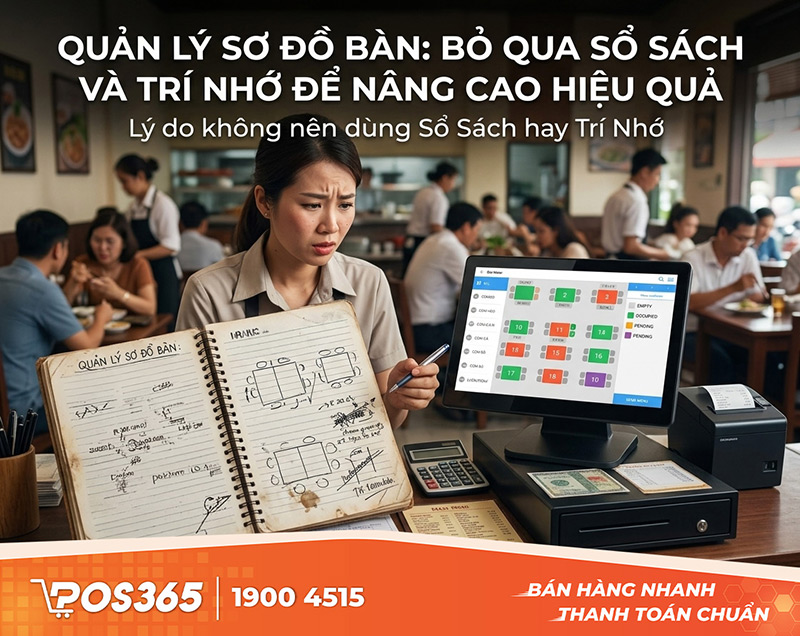 Tại sao không nên quản lý sơ đồ bàn bằng sổ sách hay trí nhớ?
