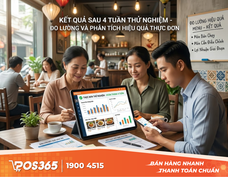 Đo lường hiệu quả thực đơn sau 4 tuần thử nghiệm