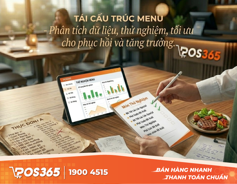 Tái cấu trúc thực đơn sau thời kỳ vắng khách: Các bước thử nghiệm