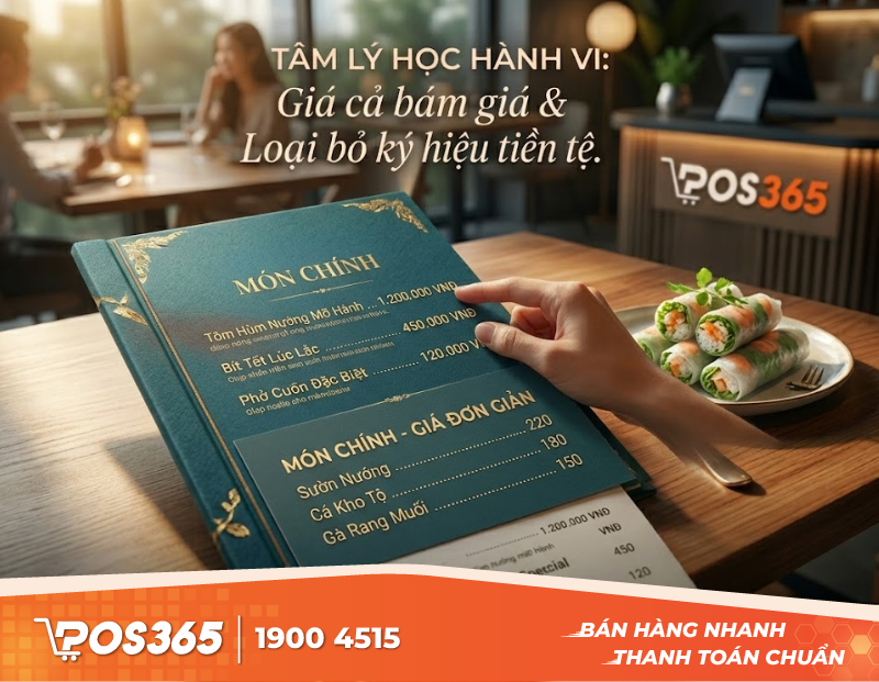 Cách bộ não khách hàng xử lý các con số trên menu