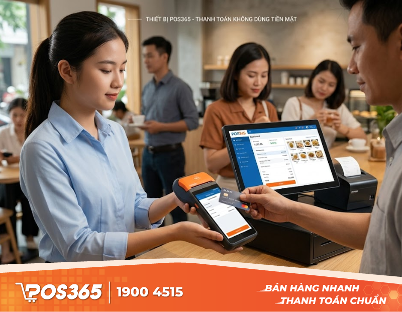 M&aacute;y quẹt thẻ POS đ&atilde; trở th&agrave;nh thiết bị gần như bắt buộc tại c&aacute;c cửa h&agrave;ng b&aacute;n lẻ v&agrave; F&B