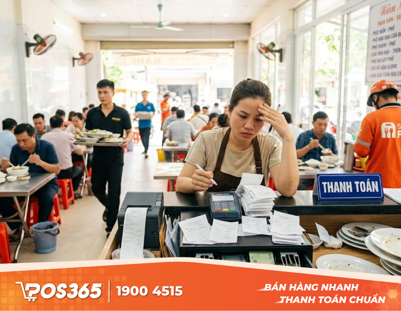 Đánh giá qua số lượng bàn phụ trách trong giờ cao điểm