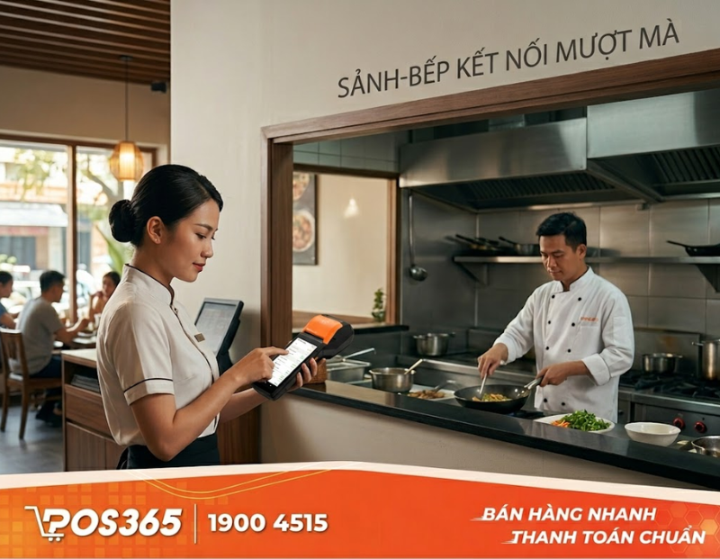 Tối ưu nhịp độ làm việc giữa bếp và sảnh qua hệ thống công nghệ