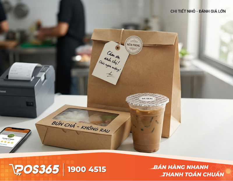 Những chi tiết nhỏ trên bao bì giúp quán nhận bão 5 sao