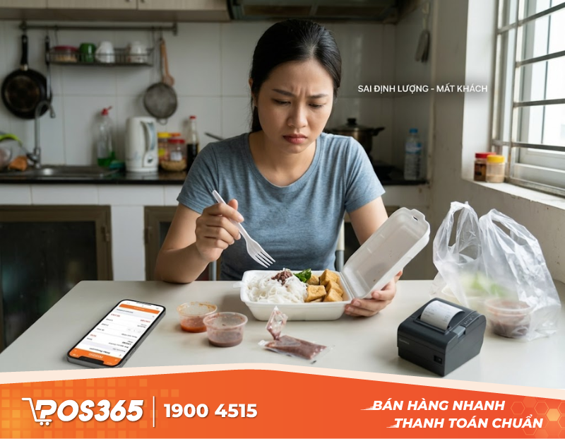 Lỗi sai định lượng khiến quán bán mang đi dễ mất khách