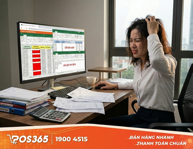 Những rắc rối kinh điển khi đối so&aacute;t doanh thu nhượng quyền thủ c&ocirc;ng