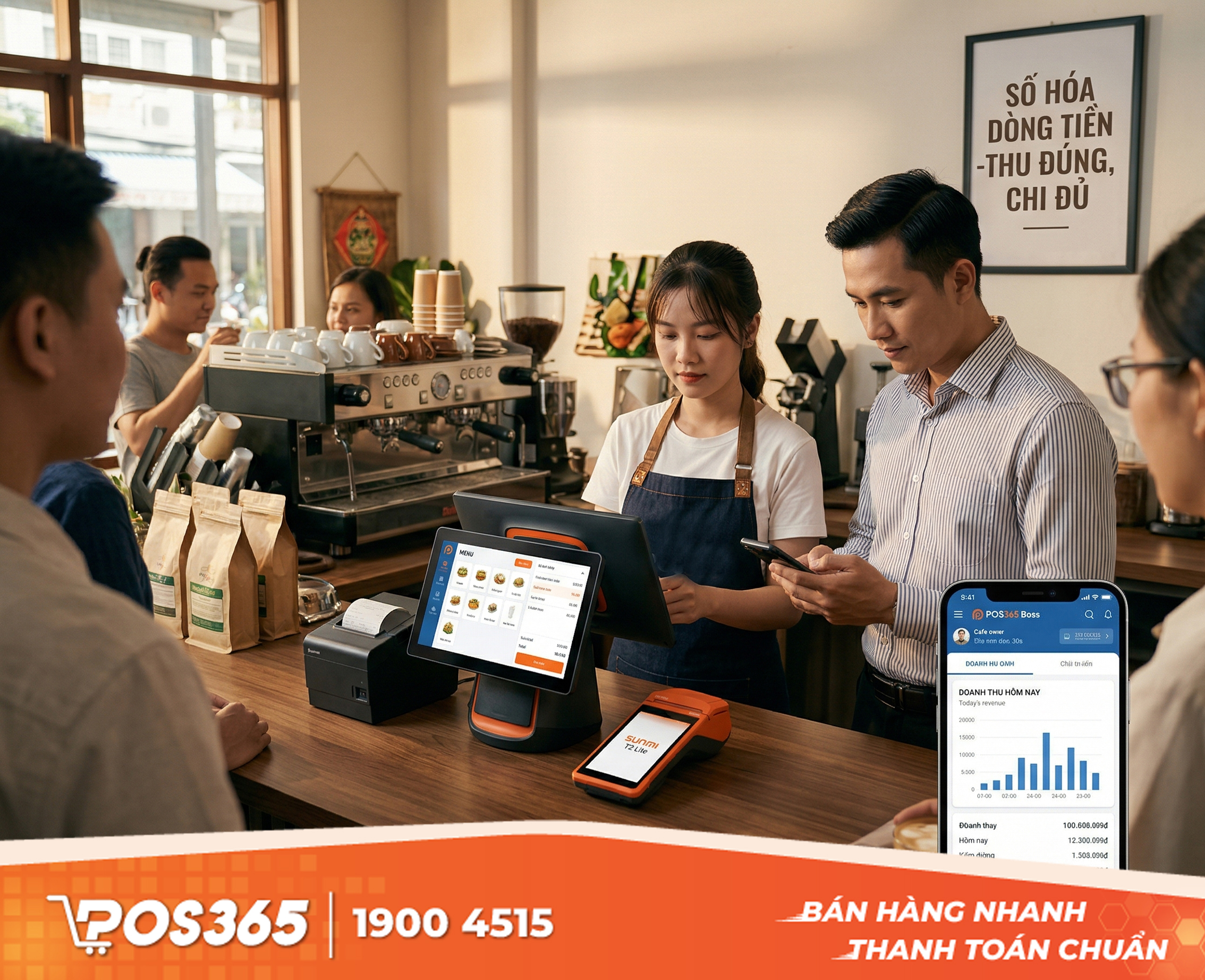 Số hóa dòng tiền quán cafe: Giải pháp thu đúng - chi đủ