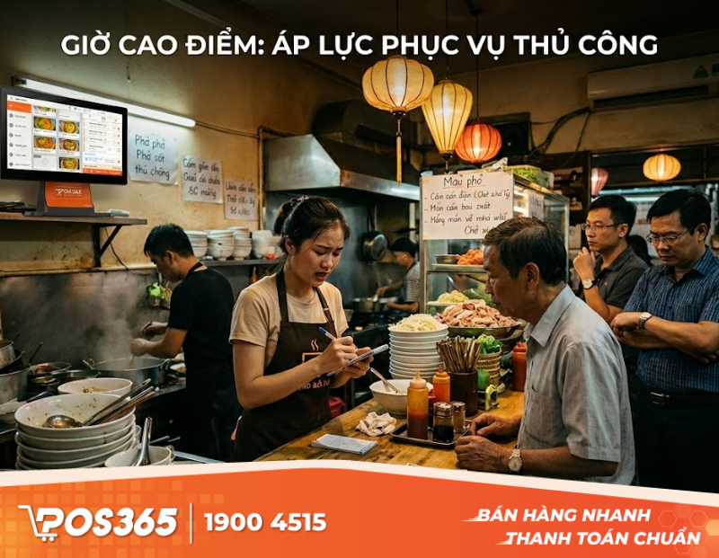 Nỗi &aacute;m ảnh giờ cao điểm: Kh&aacute;ch đ&ocirc;ng nhưng phục vụ kh&ocirc;ng xuể