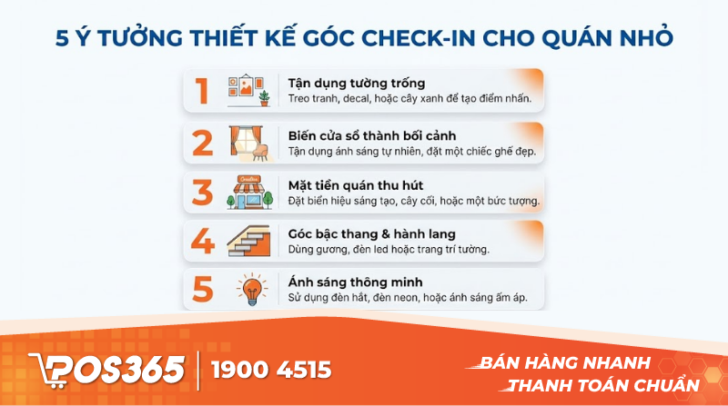 5 &Yacute; tưởng thiết kế g&oacute;c check-in tối ưu diện t&iacute;ch cho qu&aacute;n nhỏ