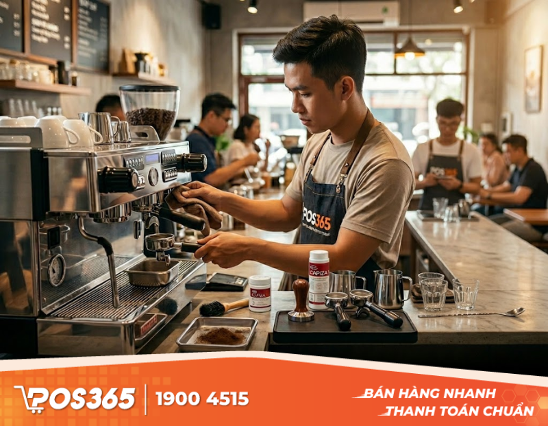 Vệ sinh m&aacute;y m&oacute;c v&agrave; dụng cụ pha chế chuy&ecirc;n dụng