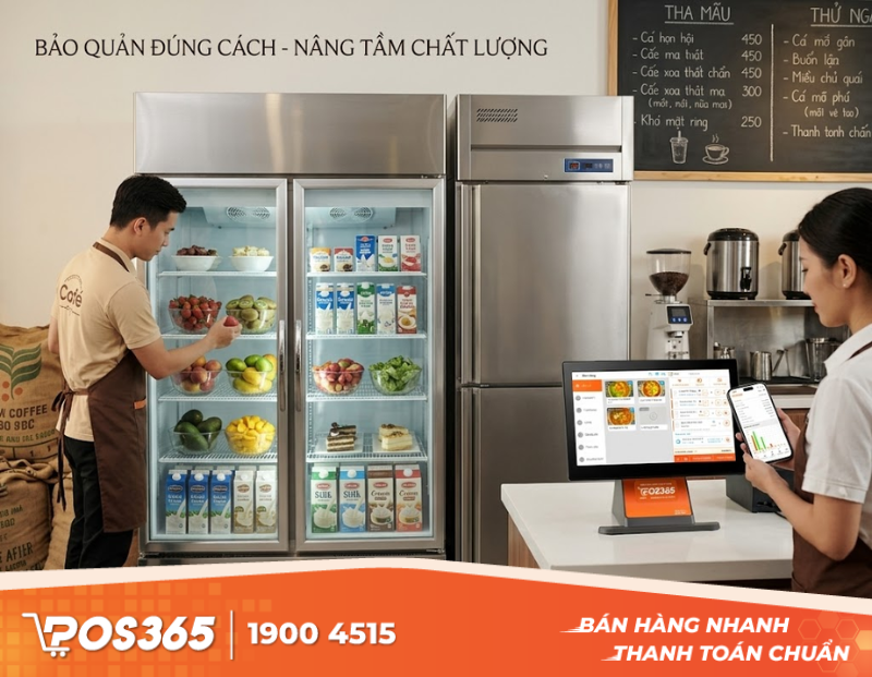 Các loại tủ mát, tủ đông công nghiệp bảo quản nguyên liệu tốt nhất cho quán cafe