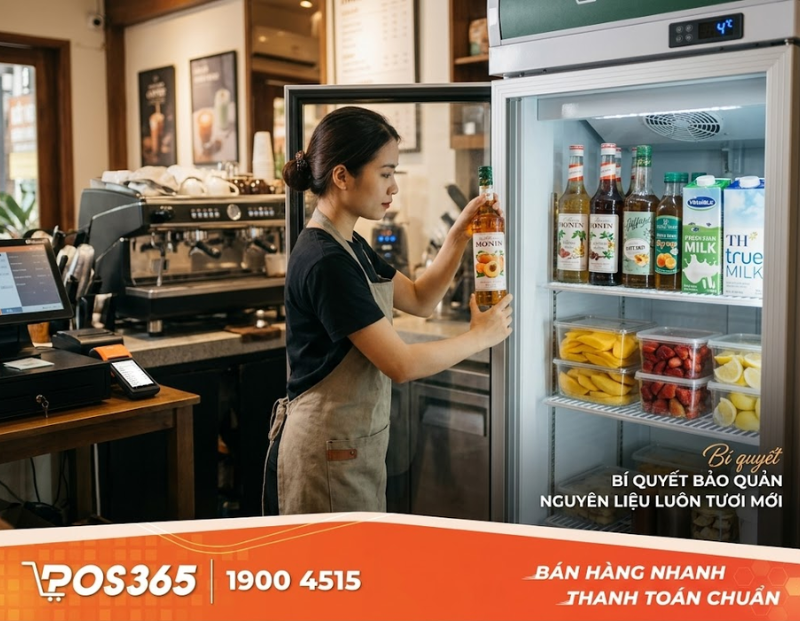 Cách bảo quản nguyên liệu pha chế (sữa, syrup, trái cây) luôn tươi mới