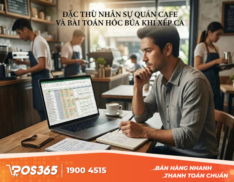 Đặc thù nhân sự quán cafe và bài toán hóc búa khi xếp ca