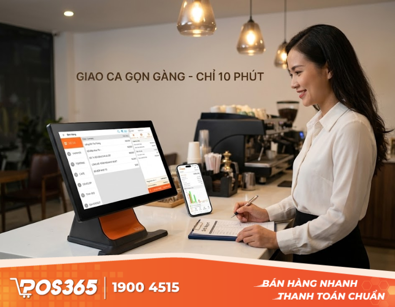Khung chuẩn 10 phút giao ca gọn gàng cho quản lý