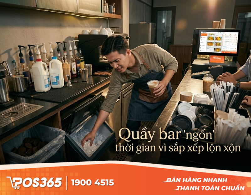 Những lỗi sắp xếp quầy bar ngốn thời gian của nh&acirc;n vi&ecirc;n