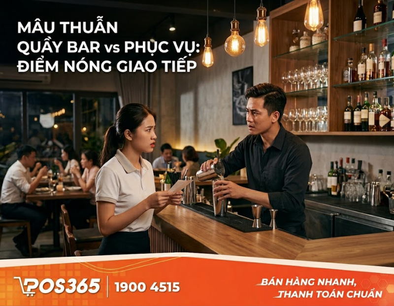 Những điểm n&oacute;ng g&acirc;y xung đột giữa quầy bar v&agrave; bộ phận b&agrave;n