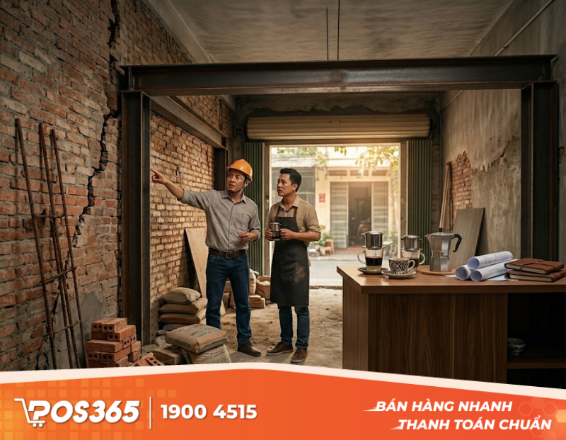 Cải tạo mặt bằng nhà ở cũ thành quán cafe: Đừng để sập bẫy kết cấu