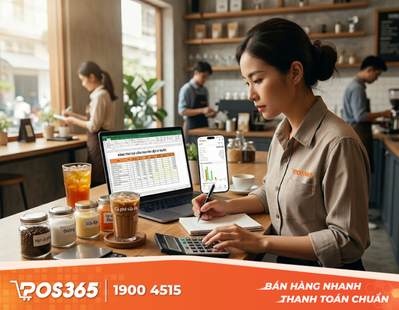 Các bước tính giá vốn (Cost) một ly nước chính xác từng đồng