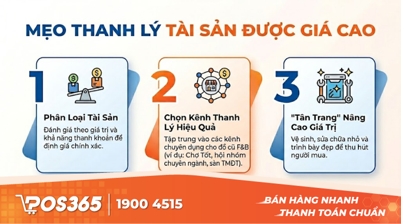 Mẹo thanh l&yacute; t&agrave;i sản v&agrave; thiết bị được gi&aacute; cao