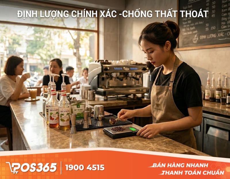 Quản lý định lượng nguyên liệu chống thất thoát cho quầy pha chế