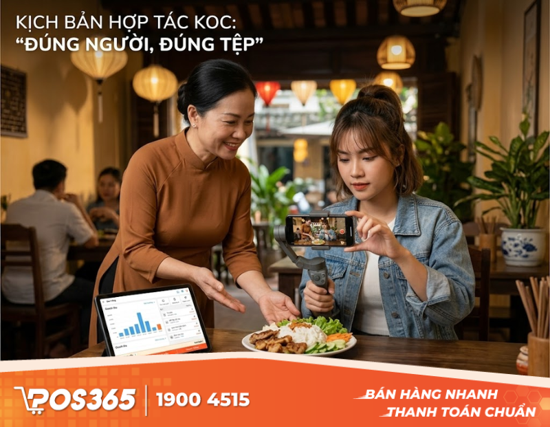 Kịch bản hợp t&aacute;c với Food Reviewer/KOC 