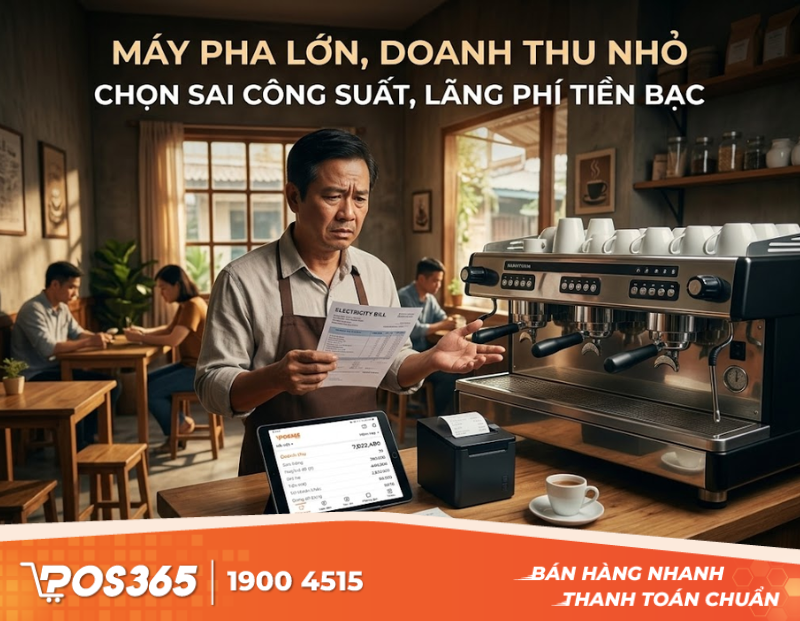 B&agrave;i to&aacute;n đốt tiền khi chủ qu&aacute;n mua sai m&aacute;y pha cafe