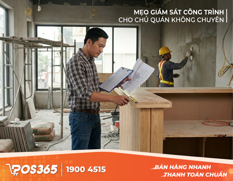 Mẹo giám sát công trình dành cho chủ quán không có chuyên môn