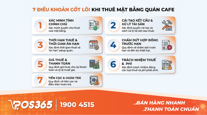 7 Điều khoản cốt l&otilde;i kh&ocirc;ng thể bỏ qua khi k&yacute; hợp đồng thu&ecirc; mặt bằng qu&aacute;n cafe