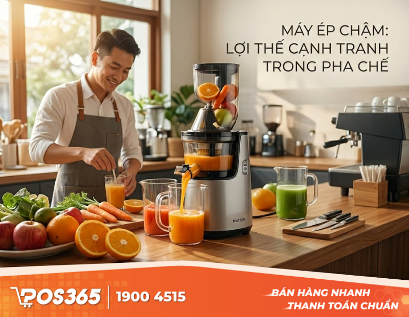 Lợi thế cạnh tranh của m&aacute;y &eacute;p chậm tại quầy pha chế