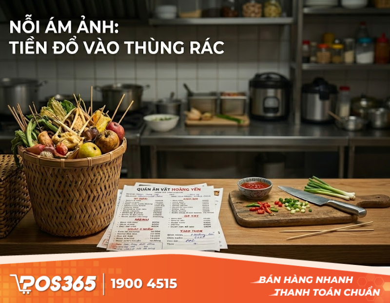 Nỗi &aacute;m ảnh nh&igrave;n tiền đổ v&agrave;o th&ugrave;ng r&aacute;c từ menu ăn vặt