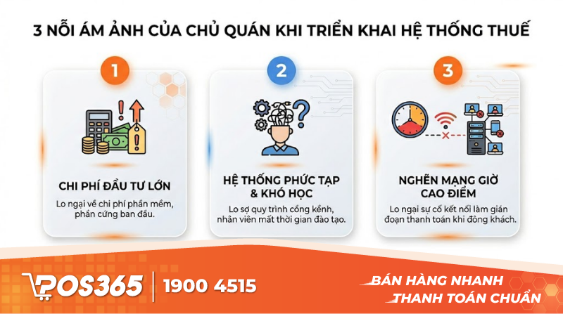 3 Nỗi &aacute;m ảnh của chủ qu&aacute;n khi triển khai hệ thống Thuế