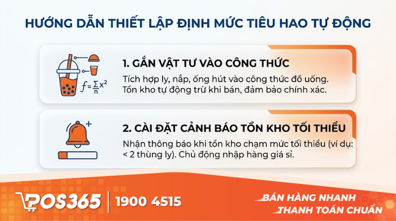C&aacute;ch thiết lập định mức ti&ecirc;u hao tự động trừ kho