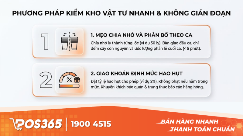 Phương ph&aacute;p kiểm kho vật tư nhanh v&agrave; kh&ocirc;ng g&acirc;y gi&aacute;n đoạn
