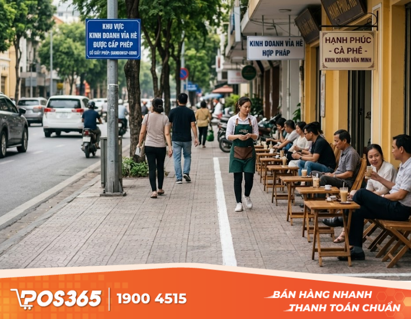 Điều kiện để qu&aacute;n cafe được ph&eacute;p sử dụng vỉa h&egrave; kinh doanh