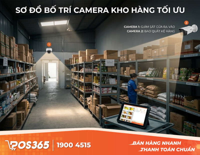 Sơ đồ bố tr&iacute; camera gi&aacute;m s&aacute;t qu&aacute;n cafe tối ưu cho mọi m&ocirc; h&igrave;nh