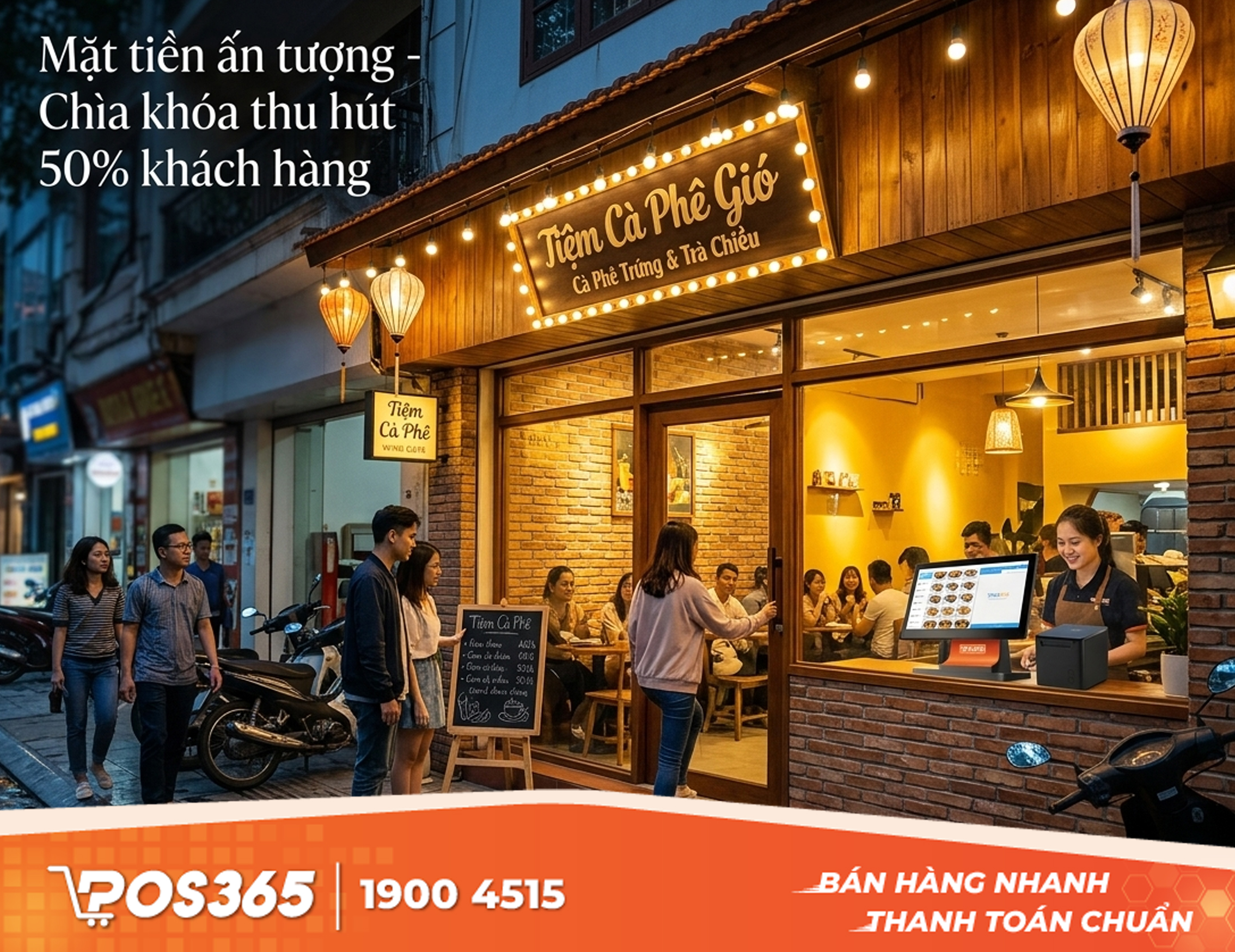 Tại sao mặt tiền là điểm chạm quyết định 50% tỷ lệ khách bước vào quán?