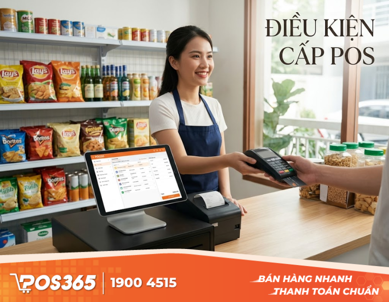 Điều kiện để cửa h&agrave;ng được cấp m&aacute;y POS ng&acirc;n h&agrave;ng
