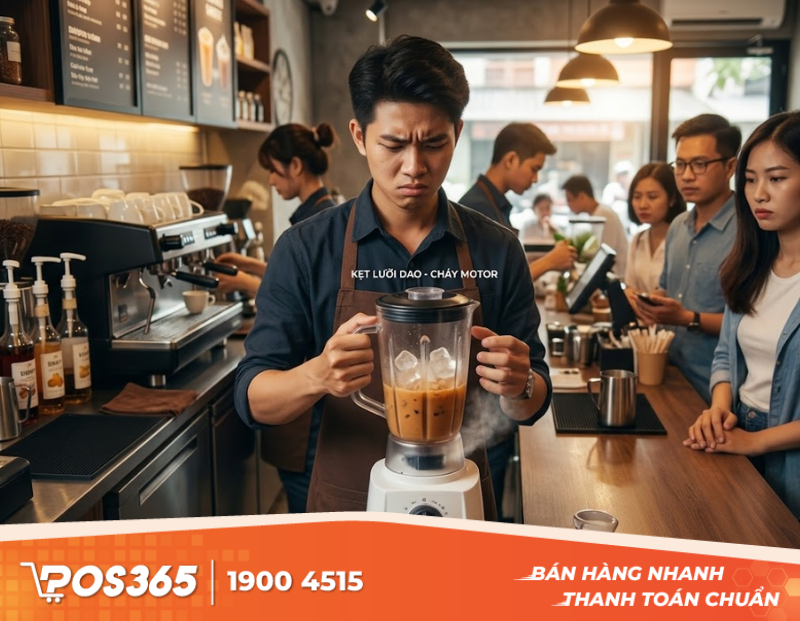 Nỗi &aacute;m ảnh mang t&ecirc;n kẹt lưỡi dao, ch&aacute;y motor tại quầy pha chế