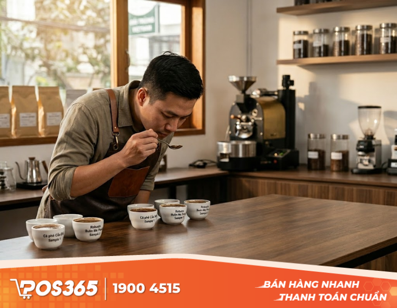 Quy tr&igrave;nh thẩm định (Cupping) mẫu thử trước khi chốt hợp đồng nhập sỉ