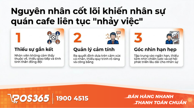 Nguy&ecirc;n nh&acirc;n cốt l&otilde;i khiến nh&acirc;n sự qu&aacute;n cafe li&ecirc;n tục nhảy việc