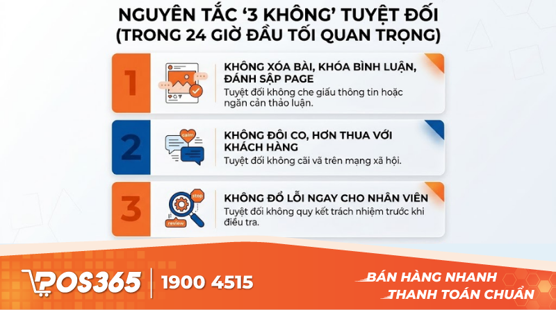 Nguyên tắc 3 Không tuyệt đối ghi nhớ trong 24 giờ đầu tiên