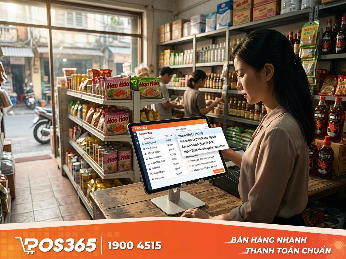 Thiết lập nhiều bảng giá (Sỉ, Lẻ, Chi nhánh): Tự động hóa chiết khấu