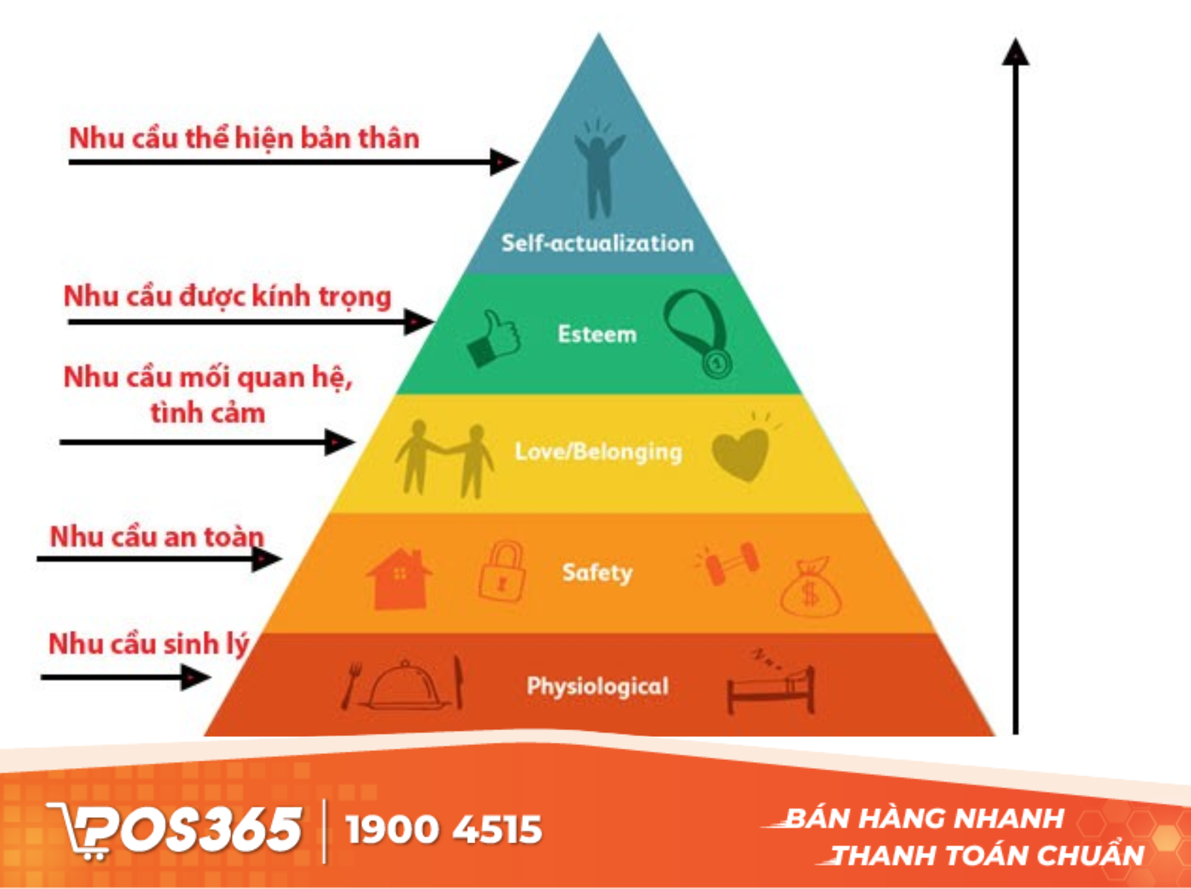 Tháp nhu cầu Maslow là gì? Cách ứng dụng trong F&B & Bán lẻ