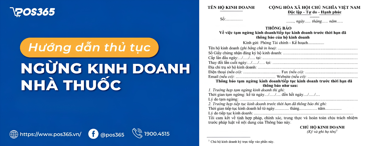 Hướng dẫn thủ tục ngừng kinh doanh nhà thuốc chi tiết nhất 2026