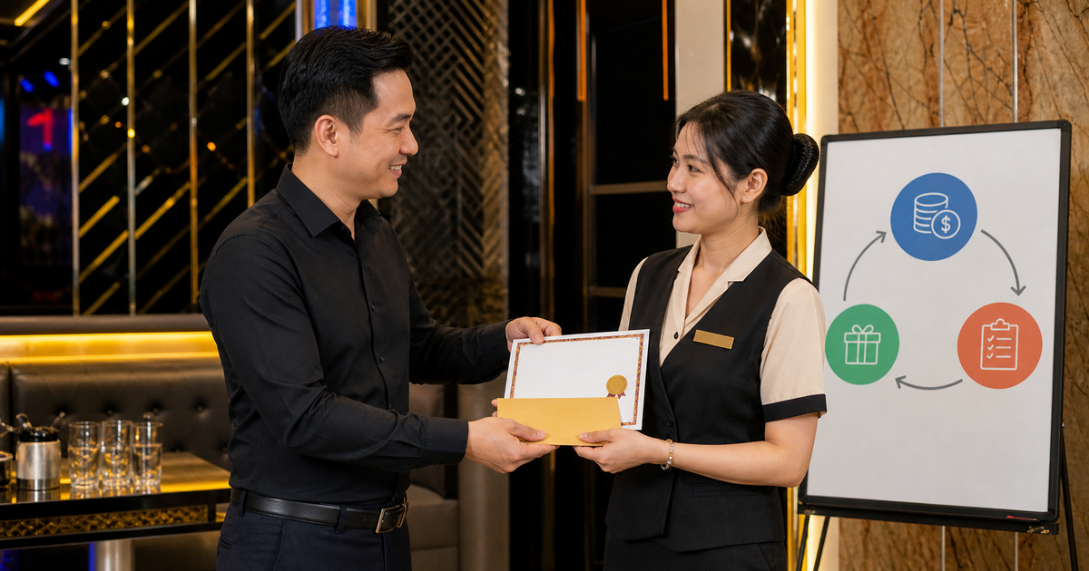 Xây dựng cơ chế lương, thưởng và phạt cho nhân viên phục vụ karaoke