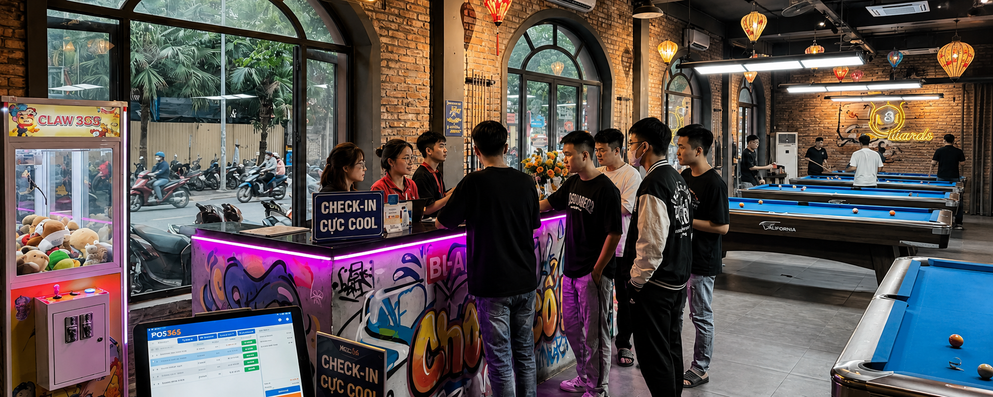 Decor quán bida với khu vực check-in siêu ngầu cho giới trẻ